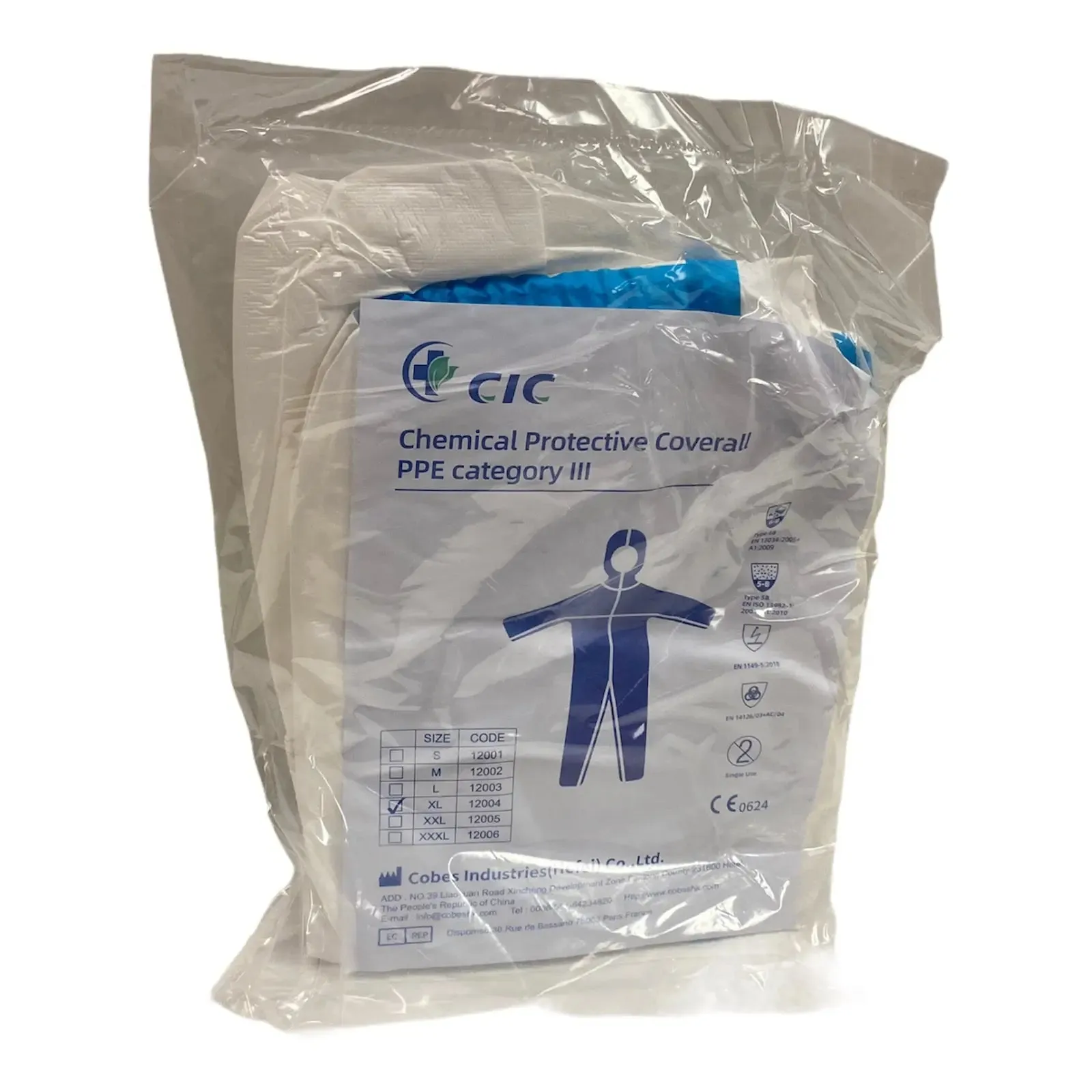 KeeboMed CIC Chemical Protective Coverall PPE Cat. III,