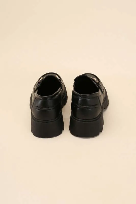 KINGSLEY-1 Horse-Bit Loafer in Black