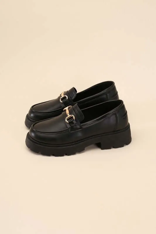 KINGSLEY-1 Horse-Bit Loafer in Black