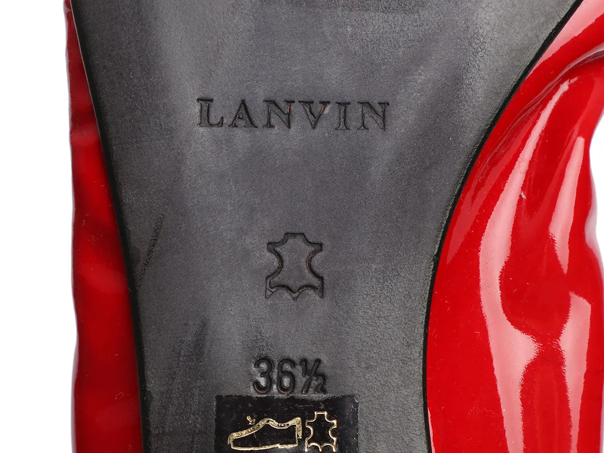 Lanvin Red Patent Leather Flats