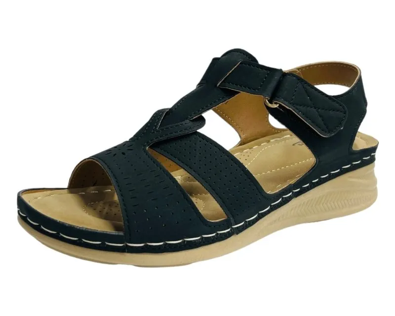 Lightweight Padded Faux Leather Sandals