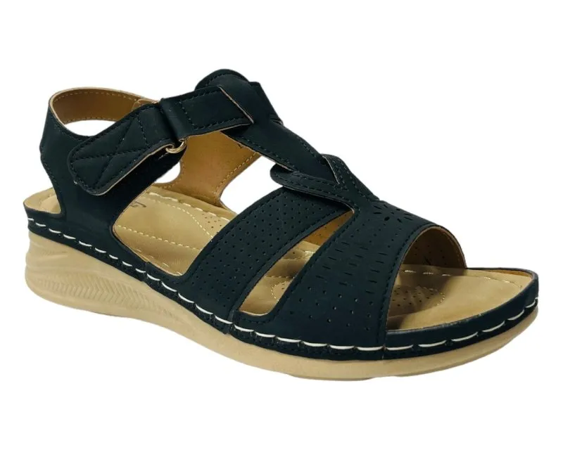 Lightweight Padded Faux Leather Sandals