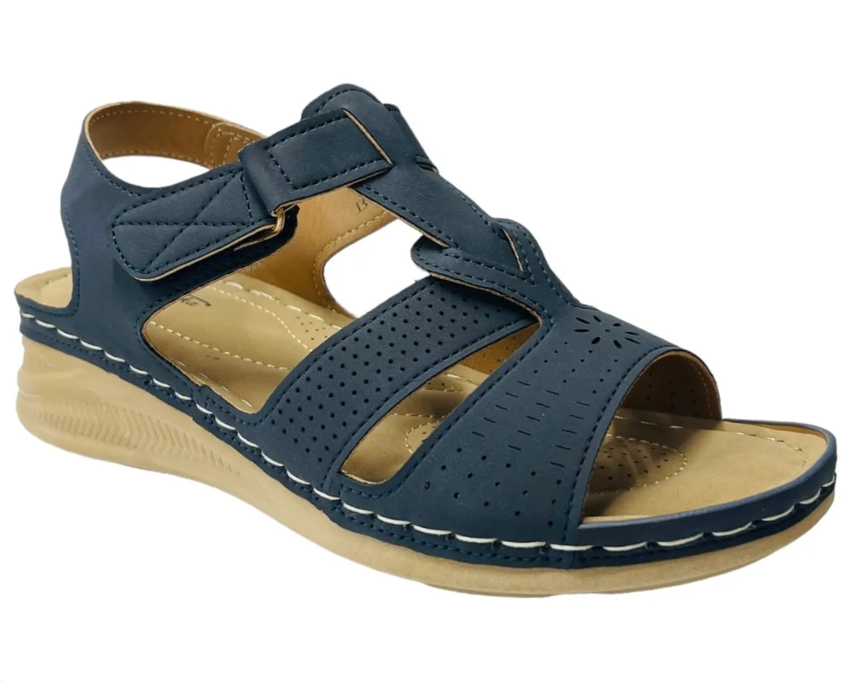 Lightweight Padded Faux Leather Sandals