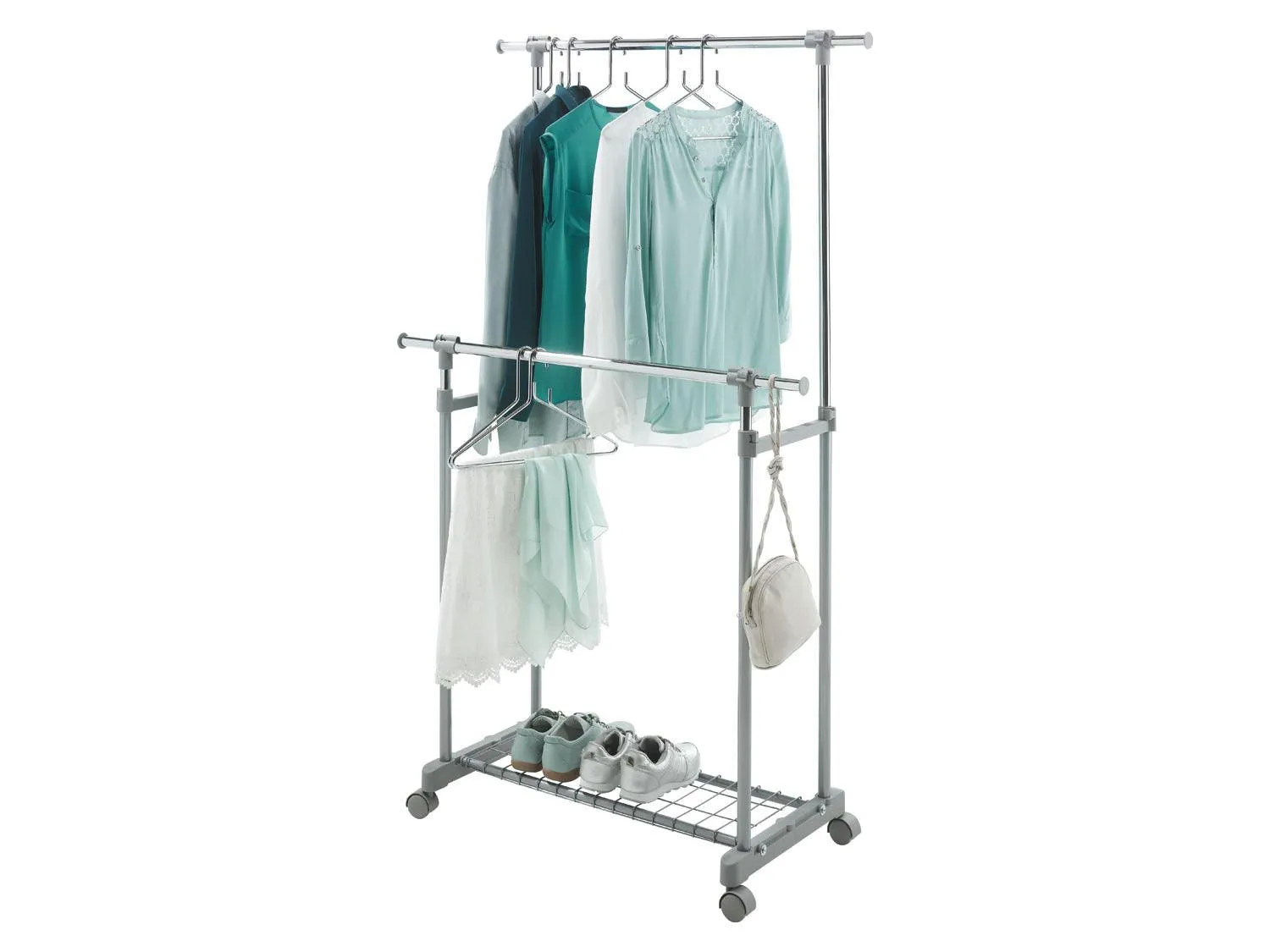 LIVARNO LIVING CLOTHES RACK, 83 X 98-167 X 43 CM