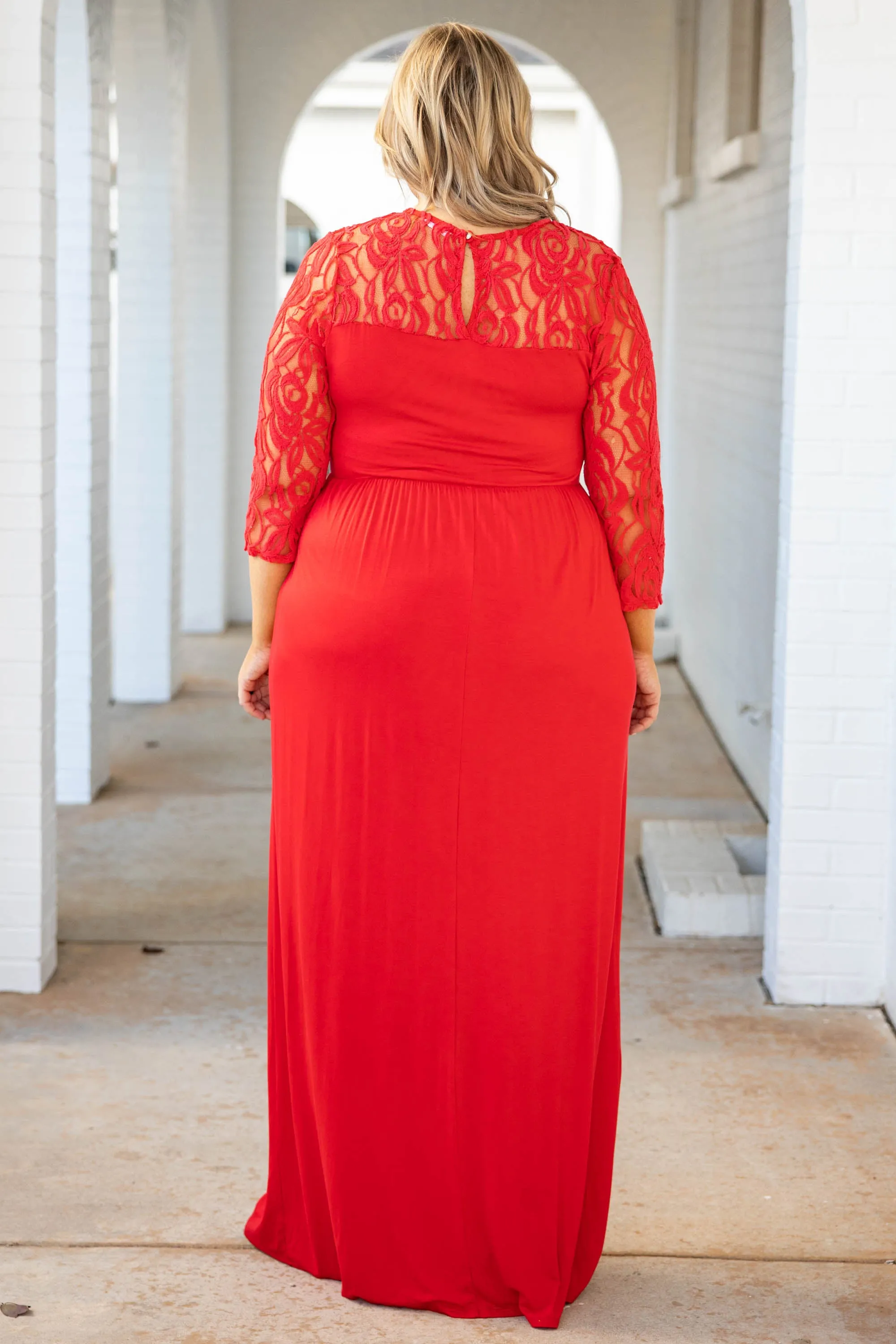 Looking Elegant Maxi Dress, Red