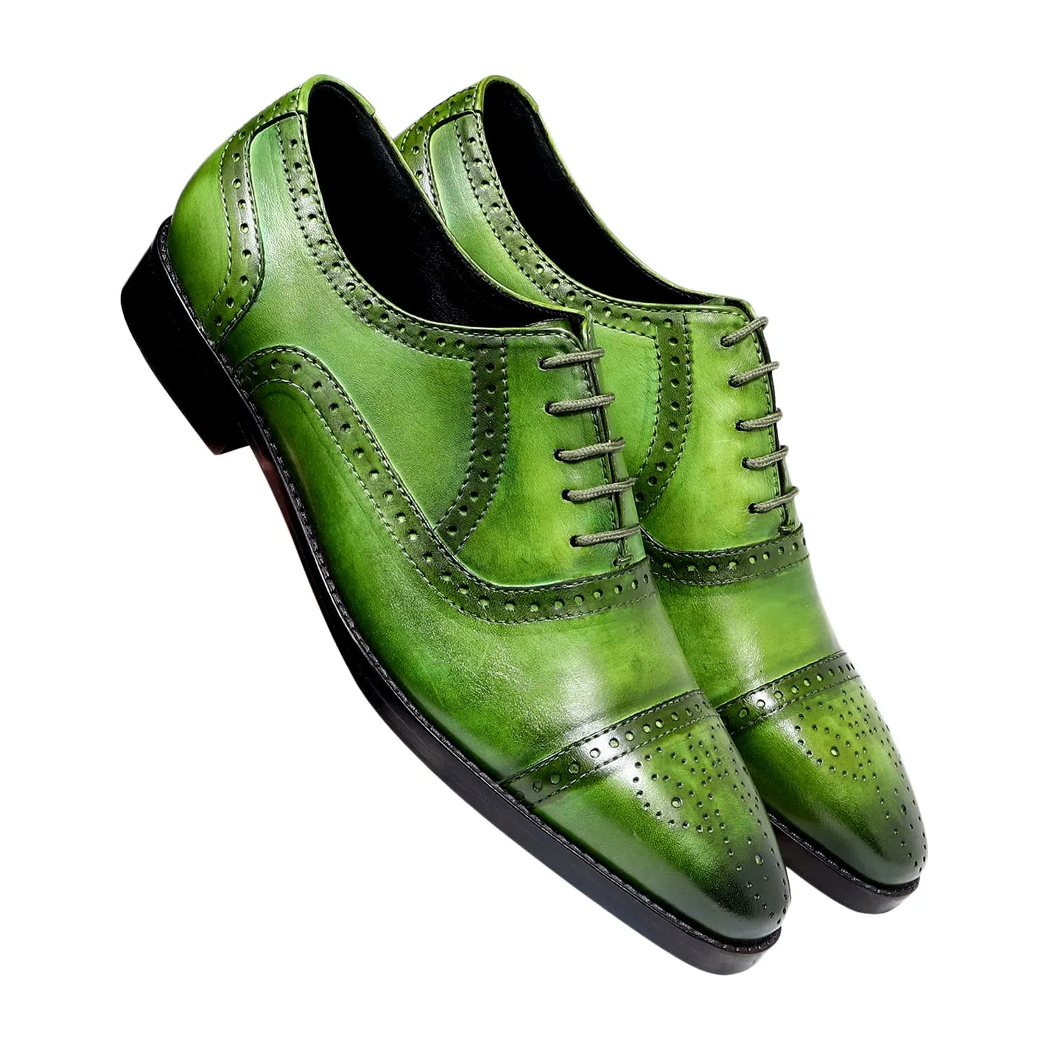 MAURO BROGUES OLIVE GREEN