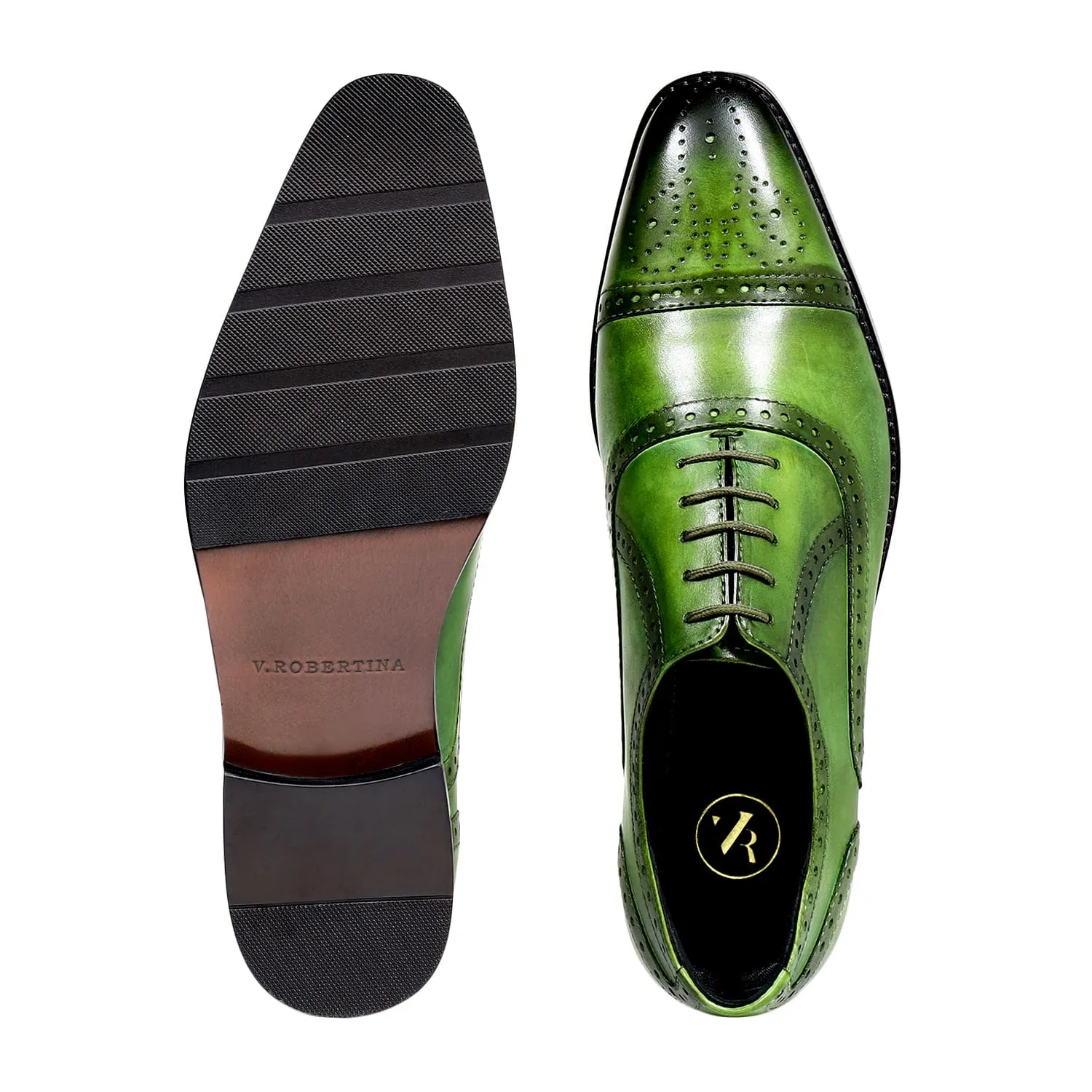 MAURO BROGUES OLIVE GREEN