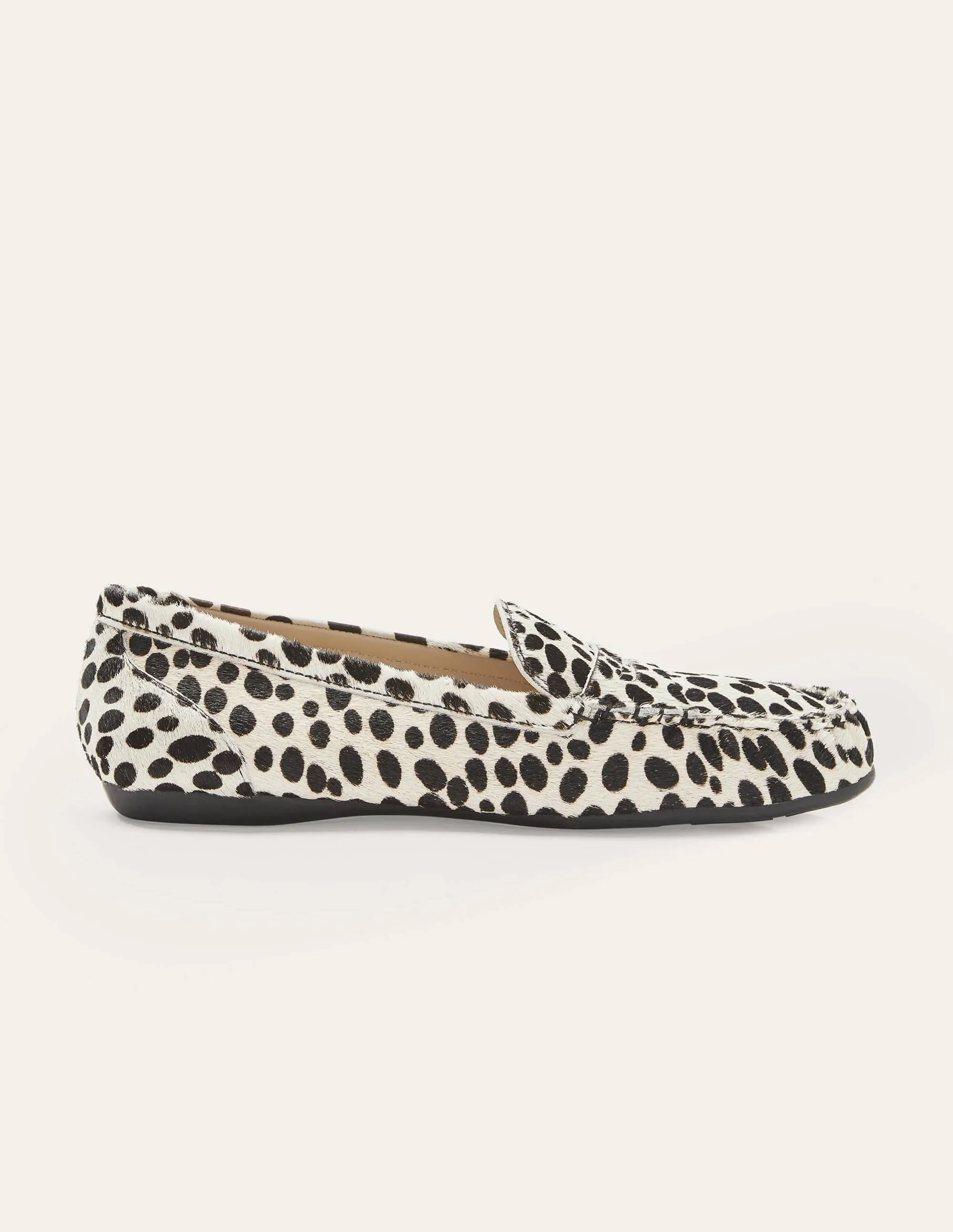 Melanie Moccasins-Black/White Cheetah