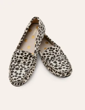 Melanie Moccasins-Black/White Cheetah