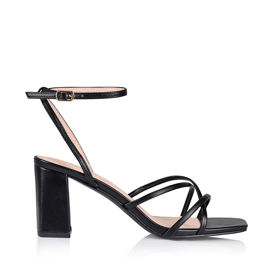 Nakita Block Heel by Verali - Black