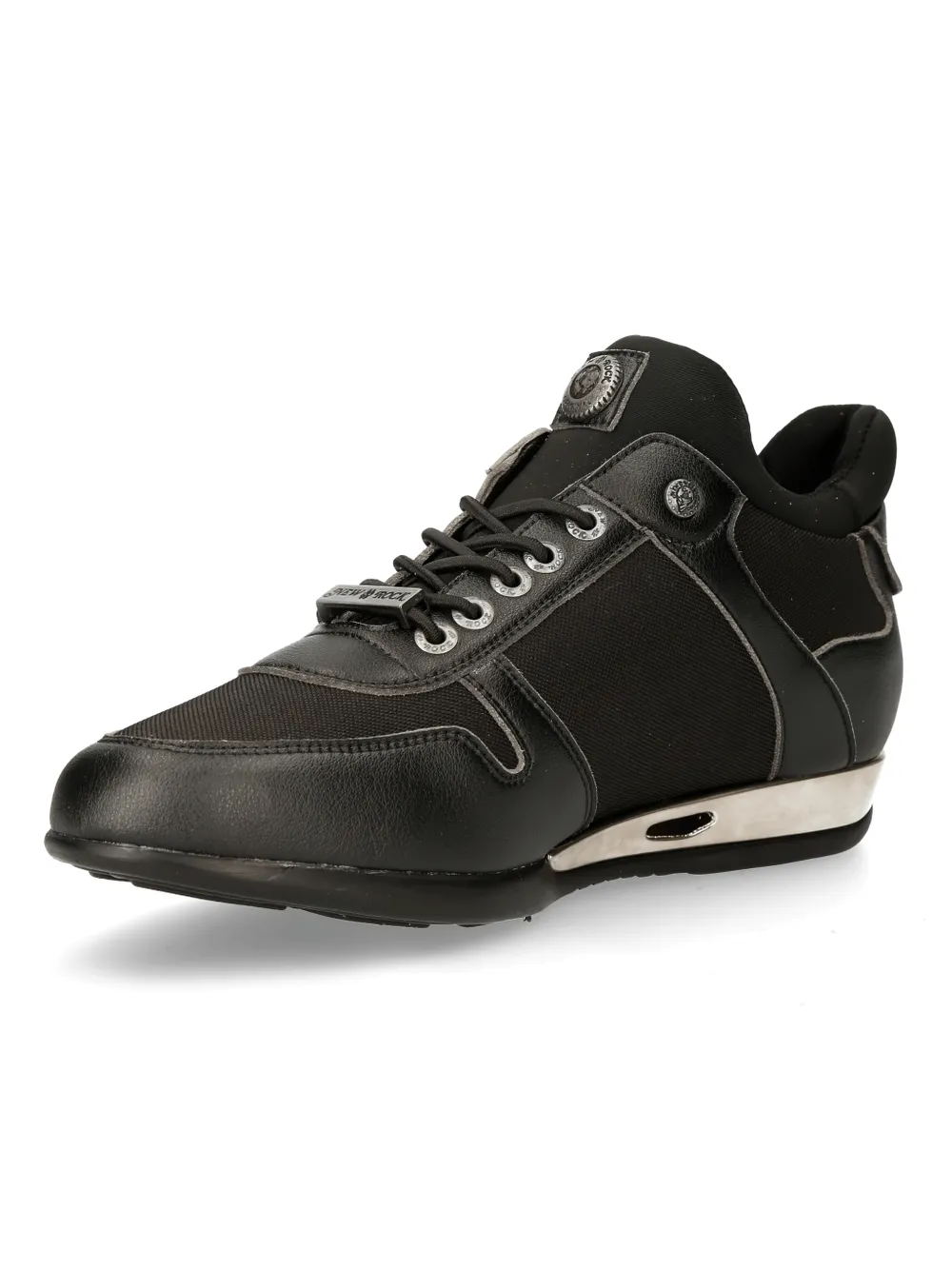 NEW ROCK Trendy Urban Black Hybrid Sneakers With Lacing