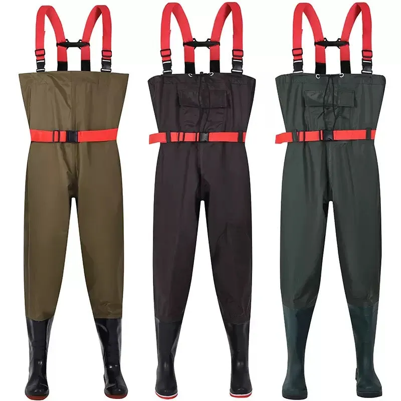 Nylon Fishing Waders Waterproof Lightweight Breathable Chest Waders for Adults