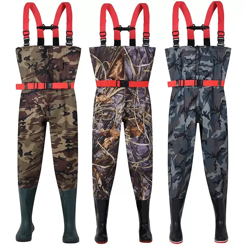 Nylon Fishing Waders Waterproof Lightweight Breathable Chest Waders for Adults