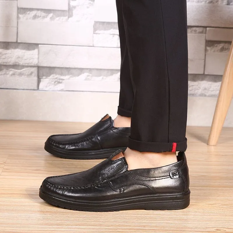 OCW Orthopedic Men Shoes Leather Breathable Moccasins Soft Low-top Loafers