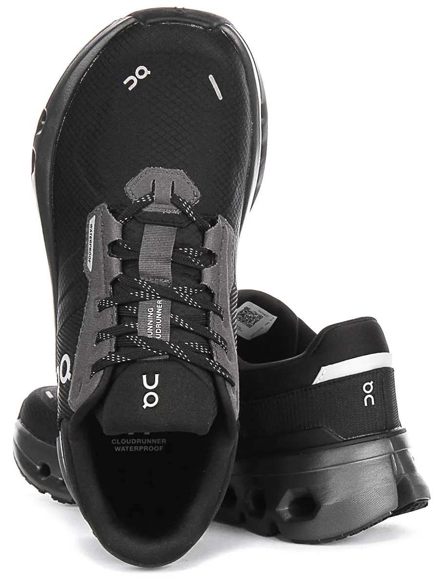 On Running Cloudrunner 2 Waterproof In Black For Women