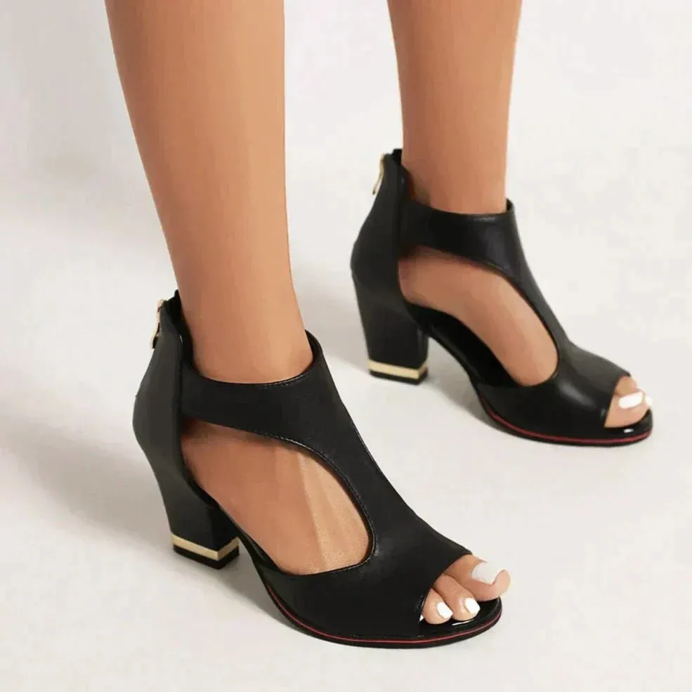 Open-Toe Cutout Heels