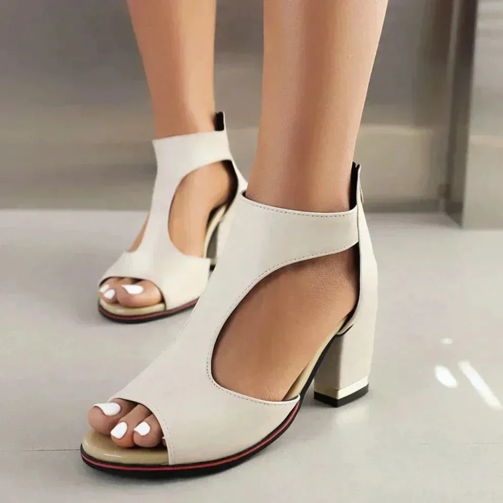 Open-Toe Cutout Heels