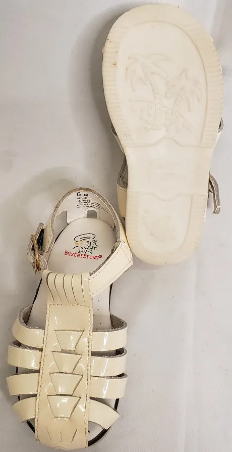 Peg -- Infant's T-Strap Sandal -- White Patent