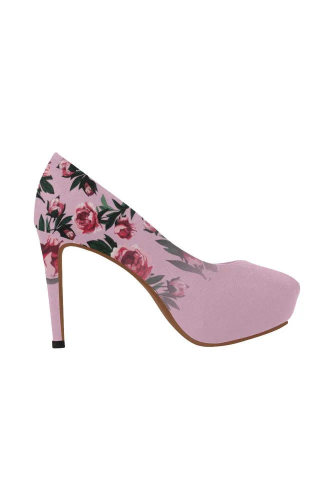 Pink Floral Heel Women's High Heels