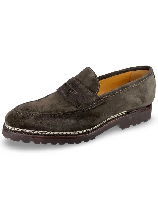 Principe Suede Penny Loafer | Brown