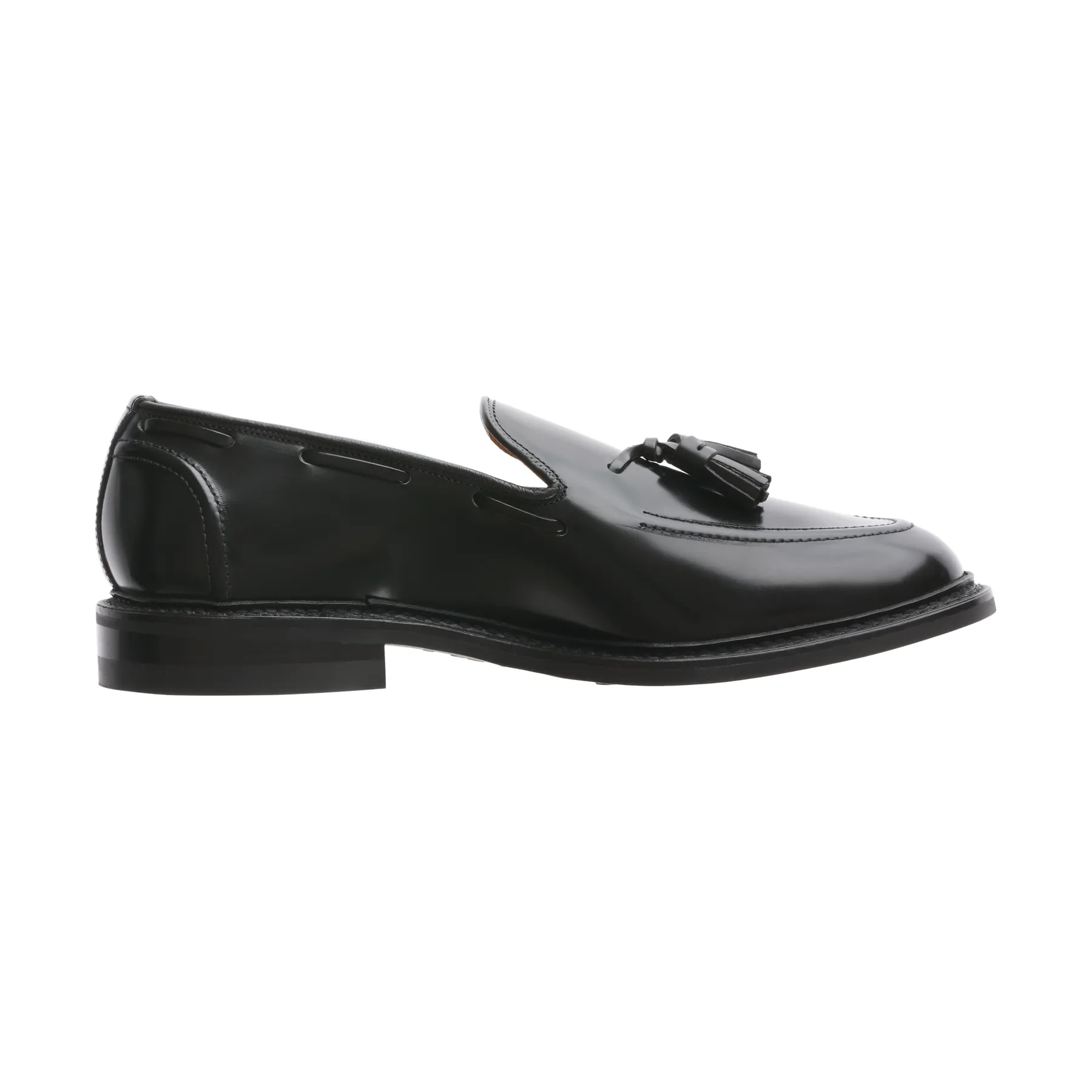 "Elton" Leather Tassel Loafer in Black