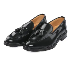 "Elton" Leather Tassel Loafer in Black