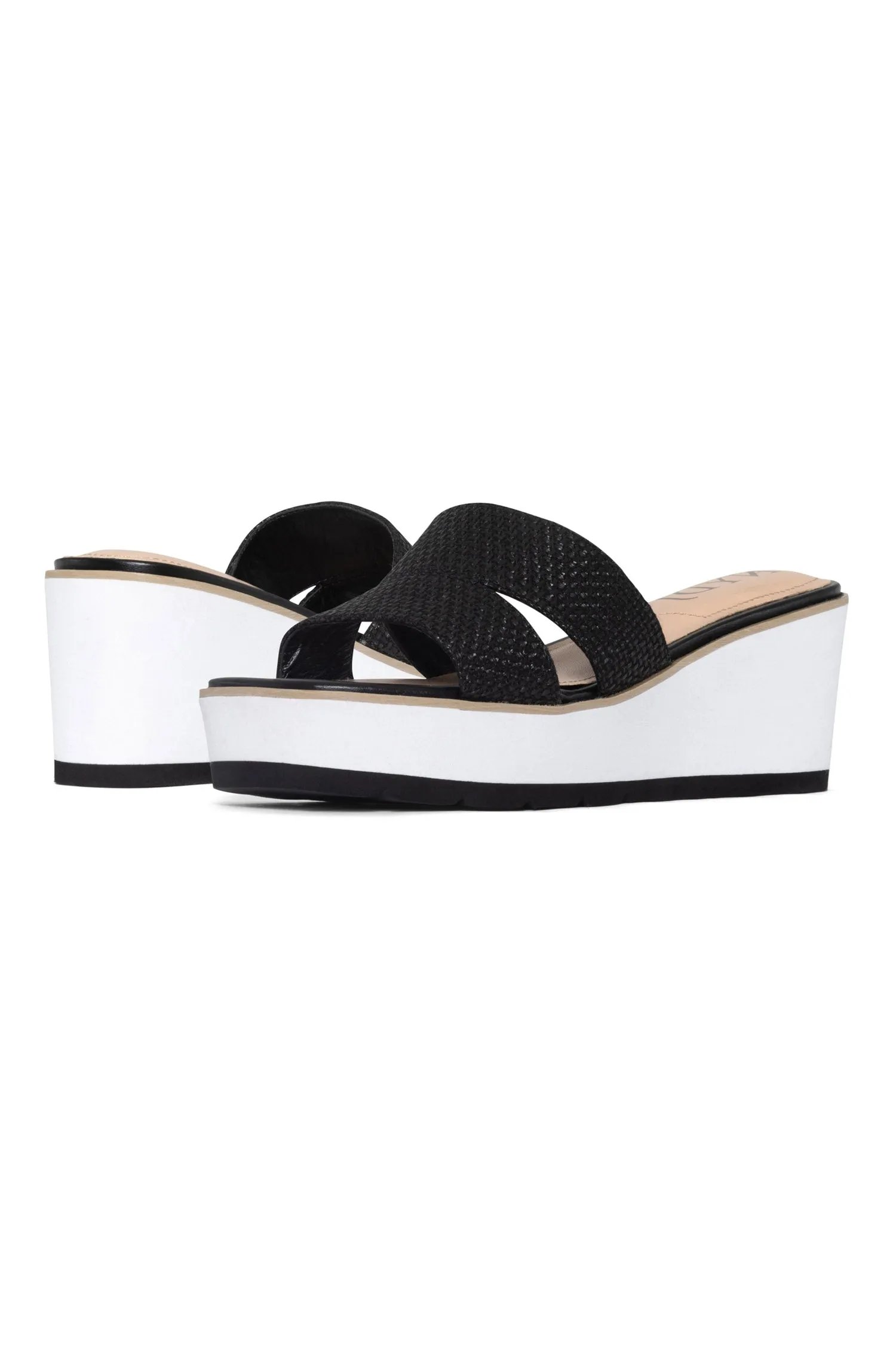 Raizy Wedge Sandals - Black