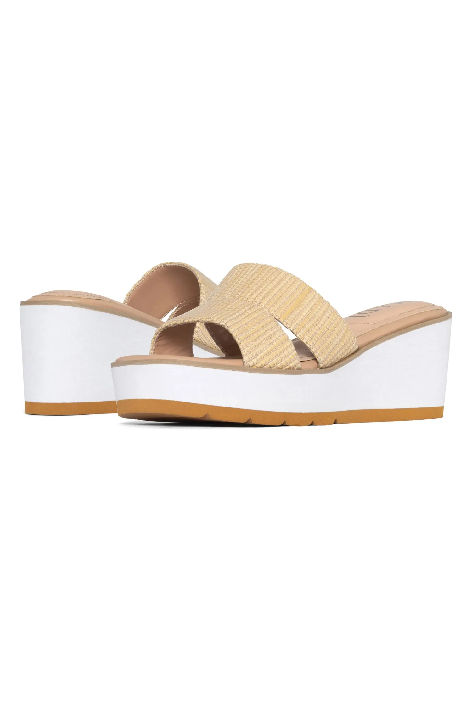 Raizy Wedge Sandals - Ecru