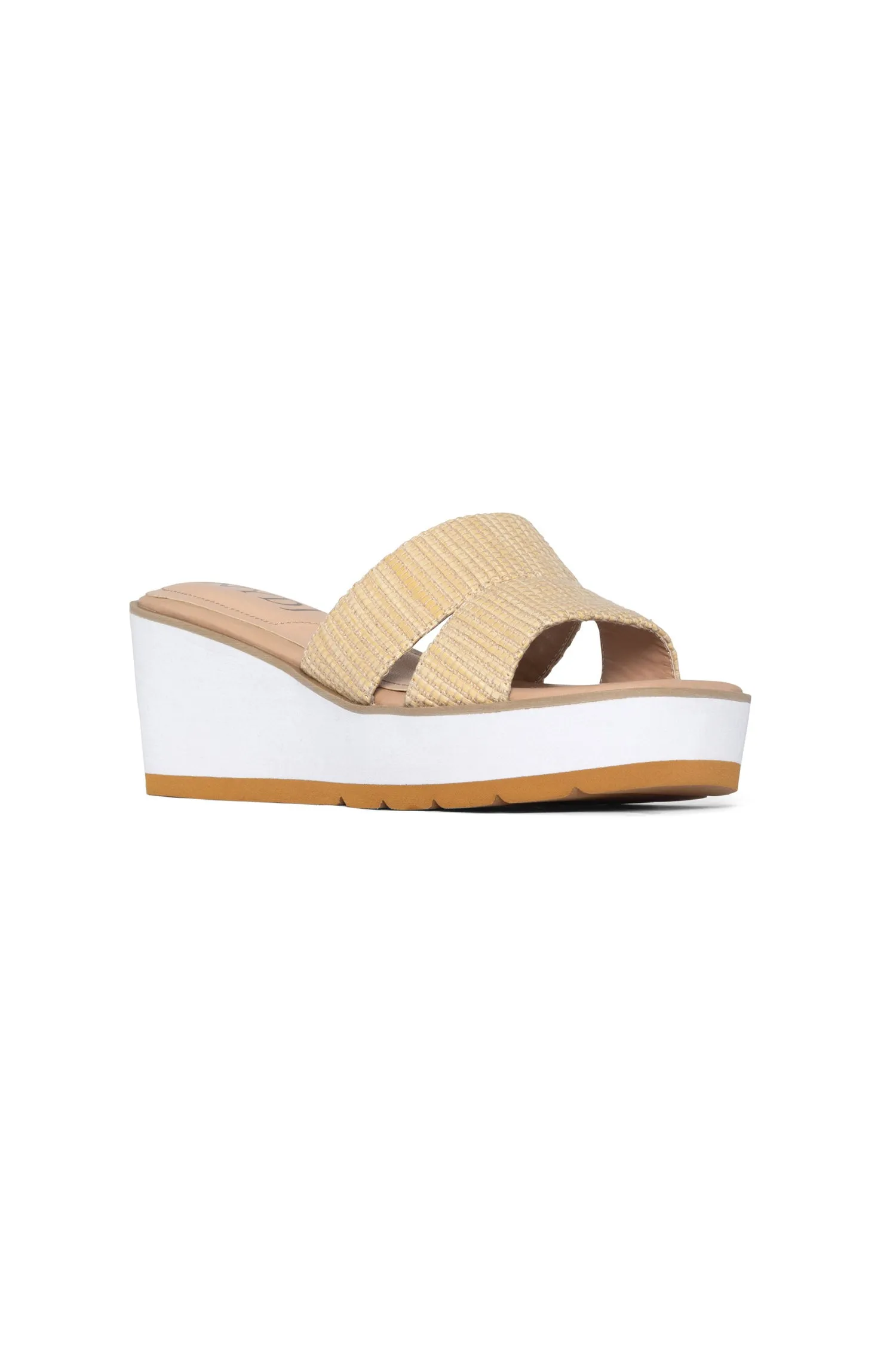 Raizy Wedge Sandals - Ecru