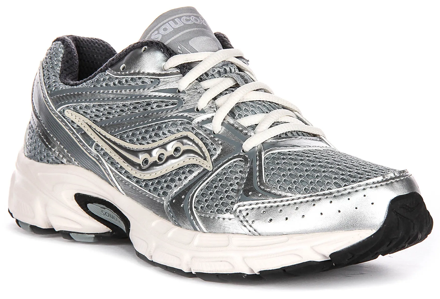 Saucony Ride Millennium In Silver white For Women