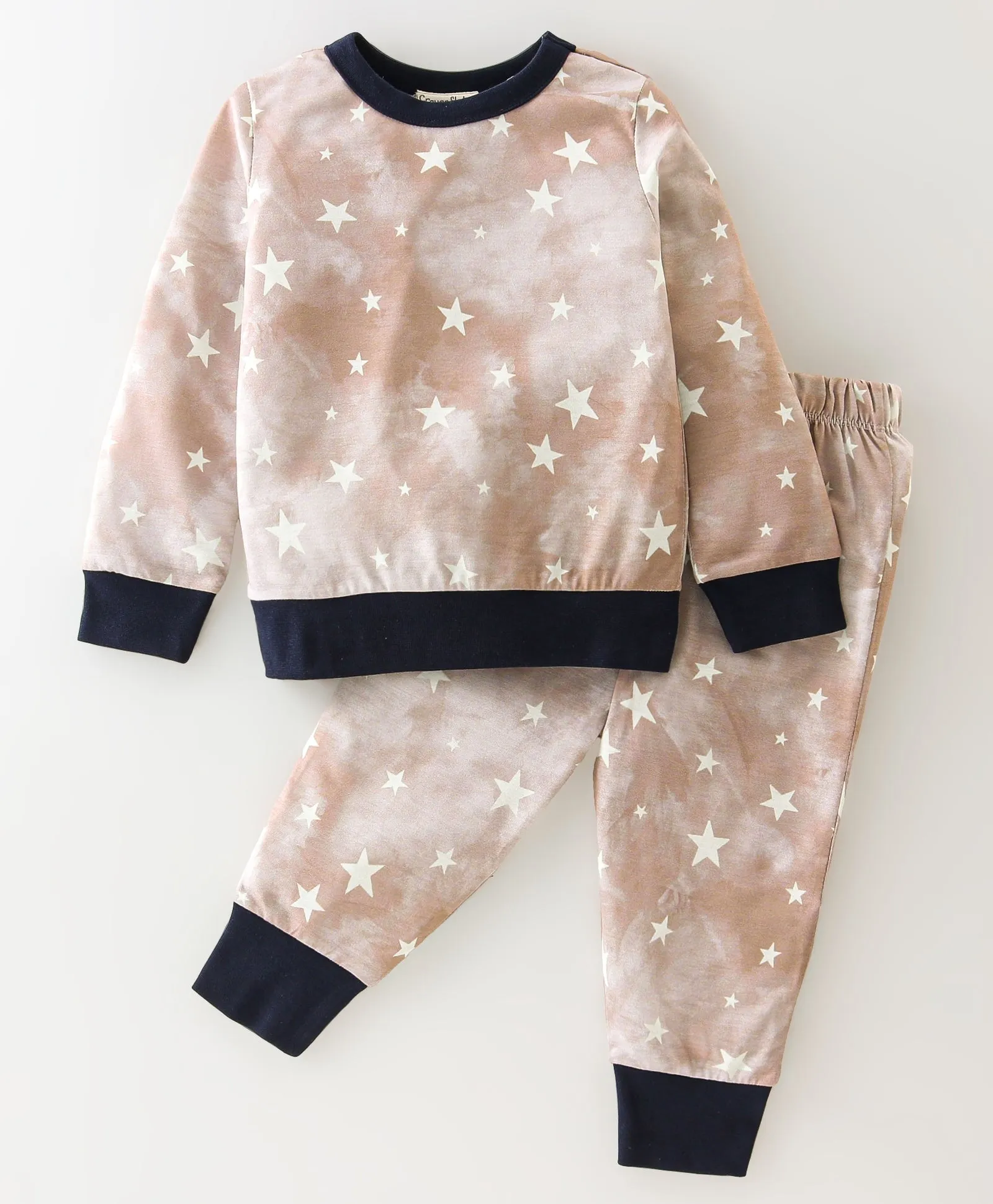 Star Printed Sweatshirt Jogger Set