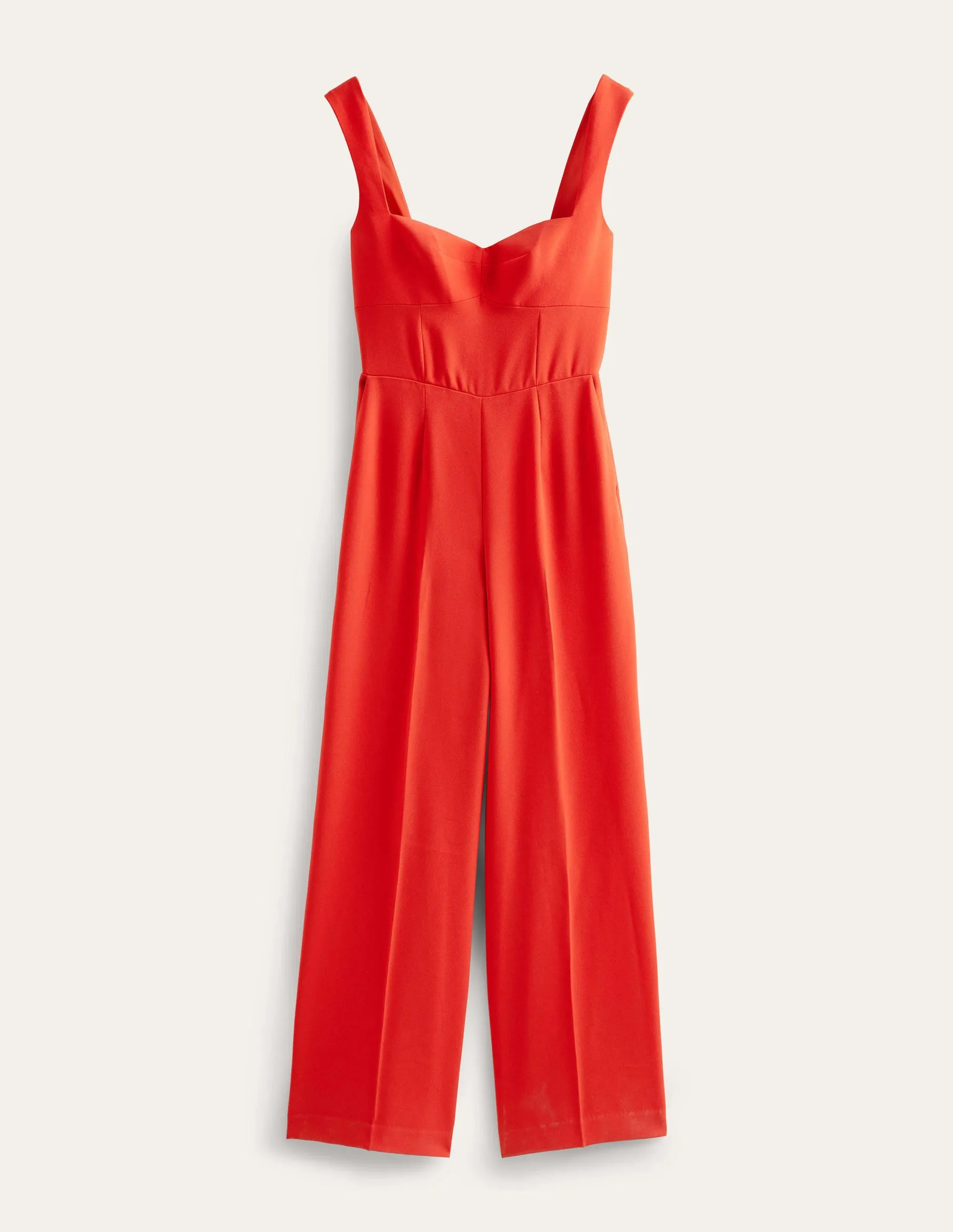 Sweetheart Wideleg Jumpsuit-Vermillion