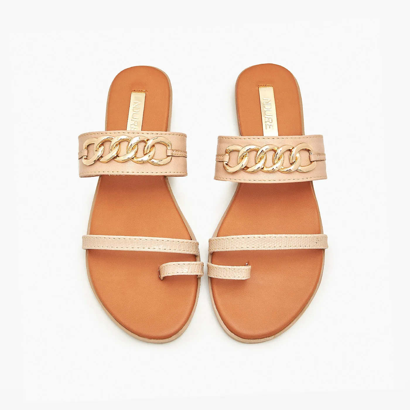 Toe Ring Strappy Slides