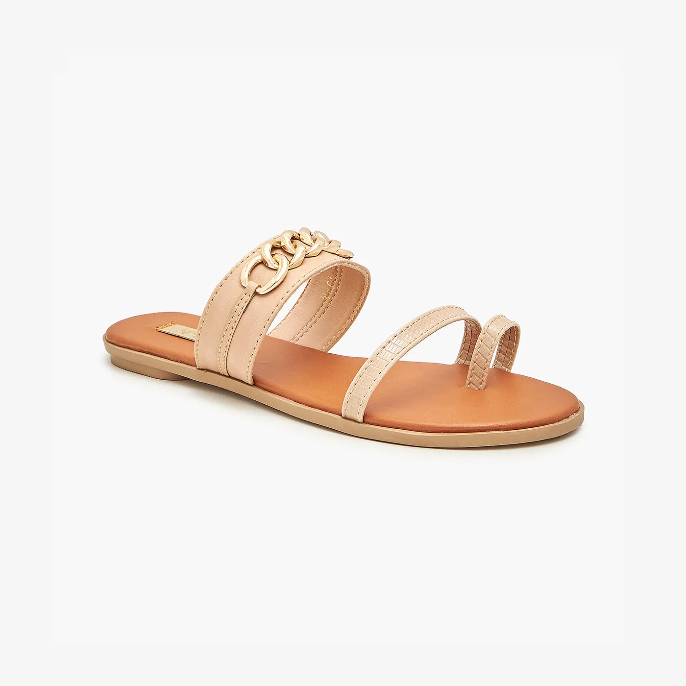 Toe Ring Strappy Slides