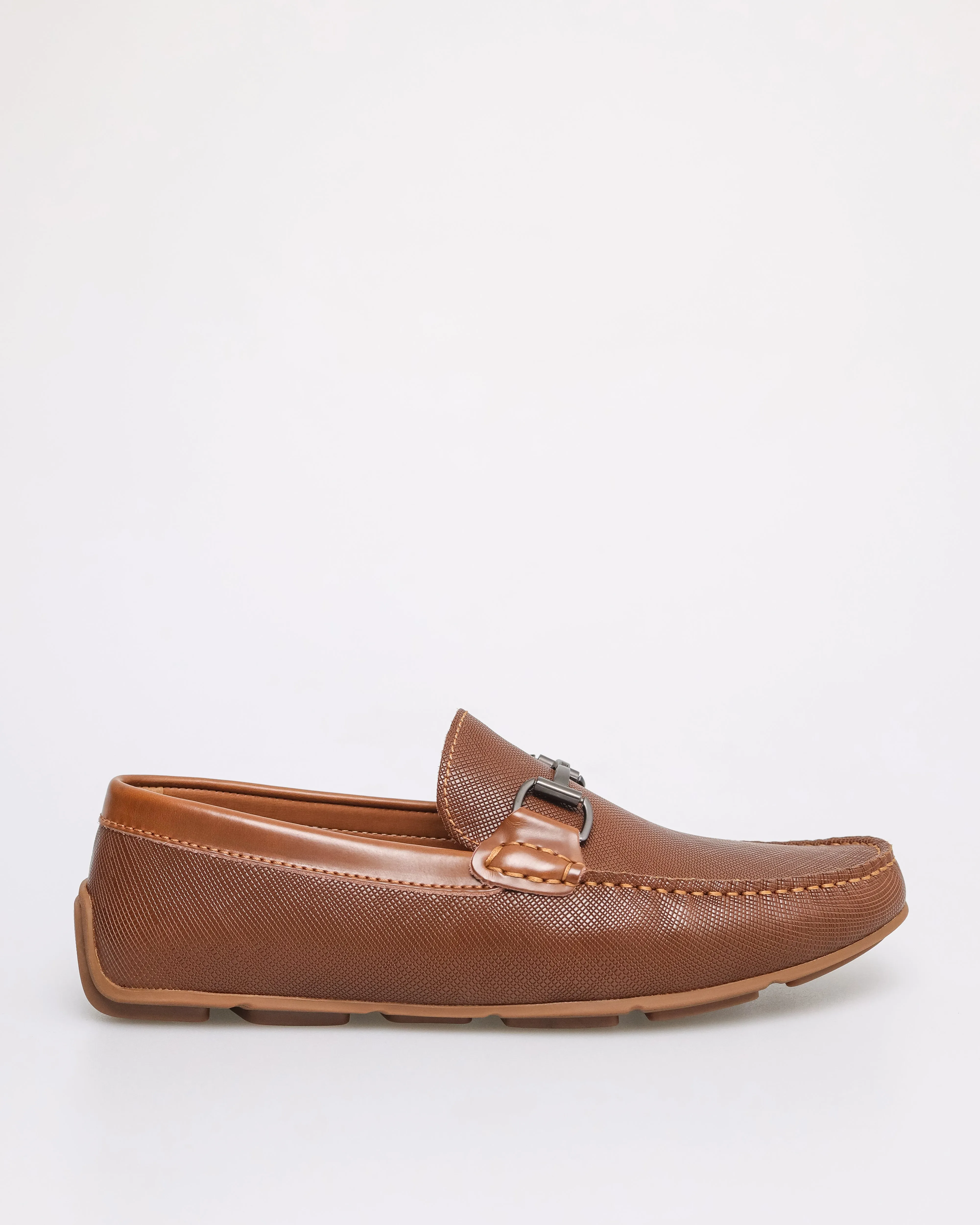 Tomaz C334 Men's Front Buckle Moccasins (Brown)