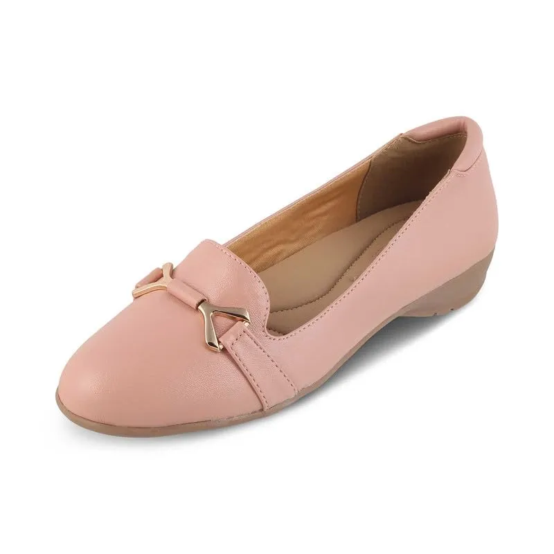 tresmode YORKY Pink Women Casual Flat Ballerina Footwear Stylish, 6 UK / 39 EU