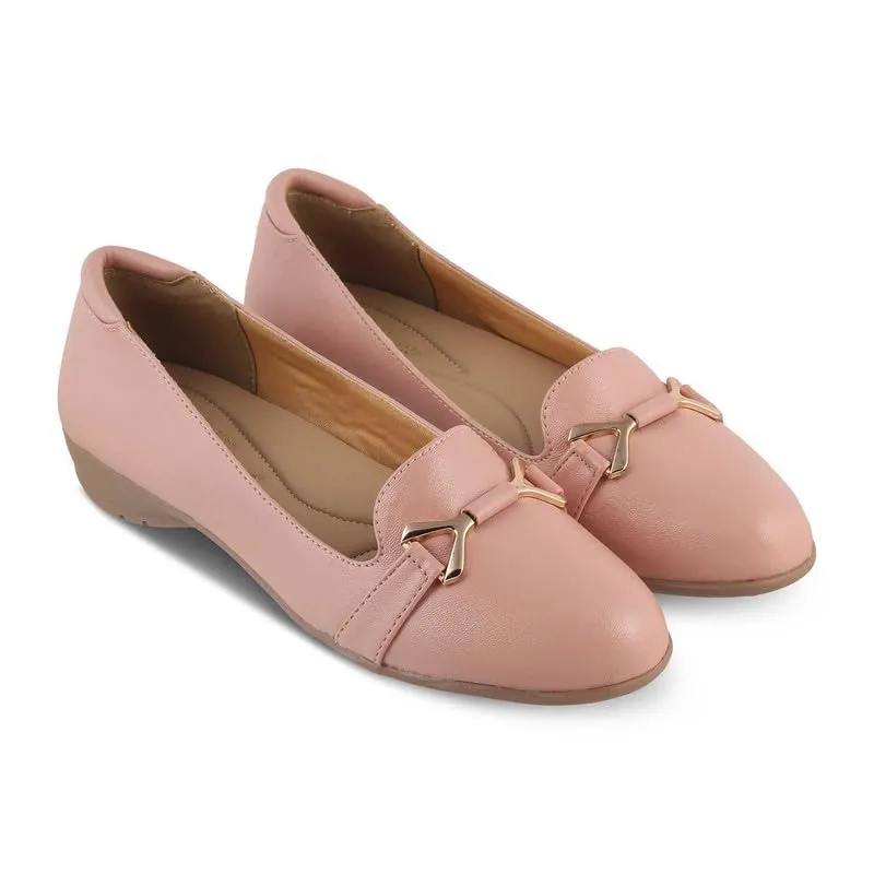 tresmode YORKY Pink Women Casual Flat Ballerina Footwear Stylish, 6 UK / 39 EU