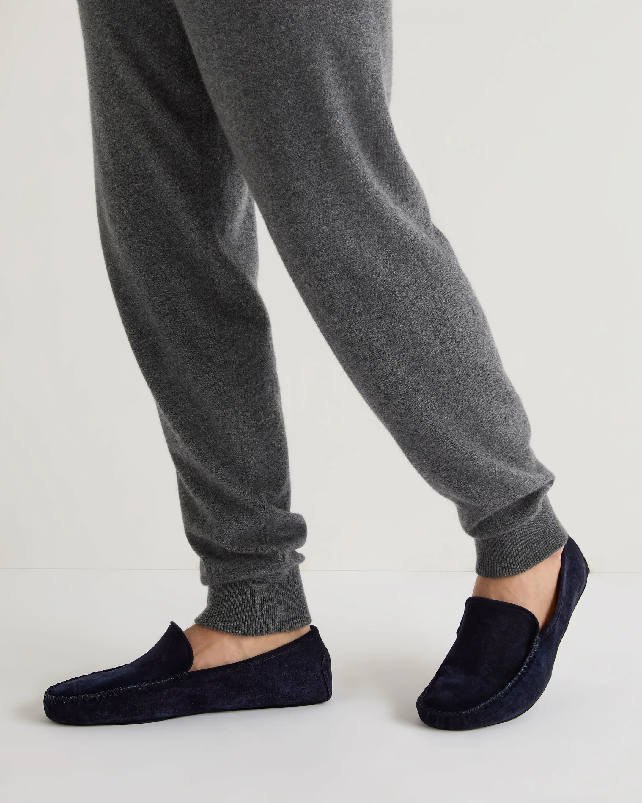 Unisex Cashmere Moccasin Navy Blue