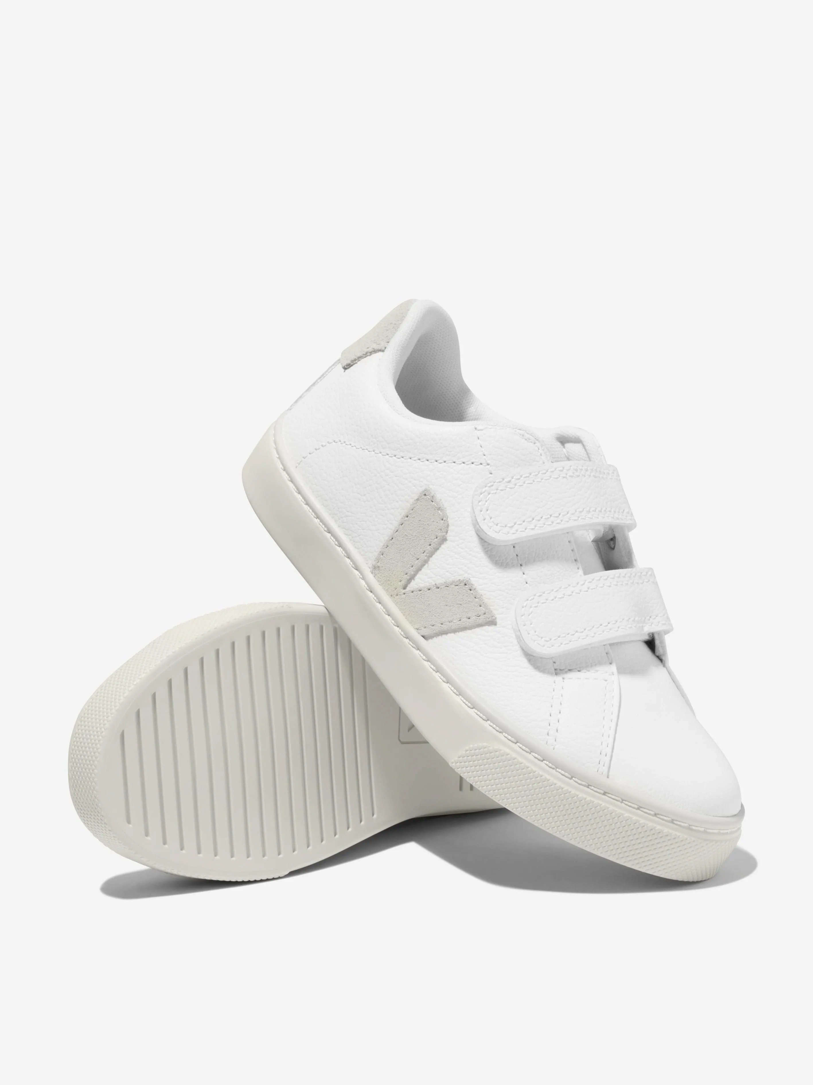 Veja Kids ChromeFree Leather Esplar Trainers in White