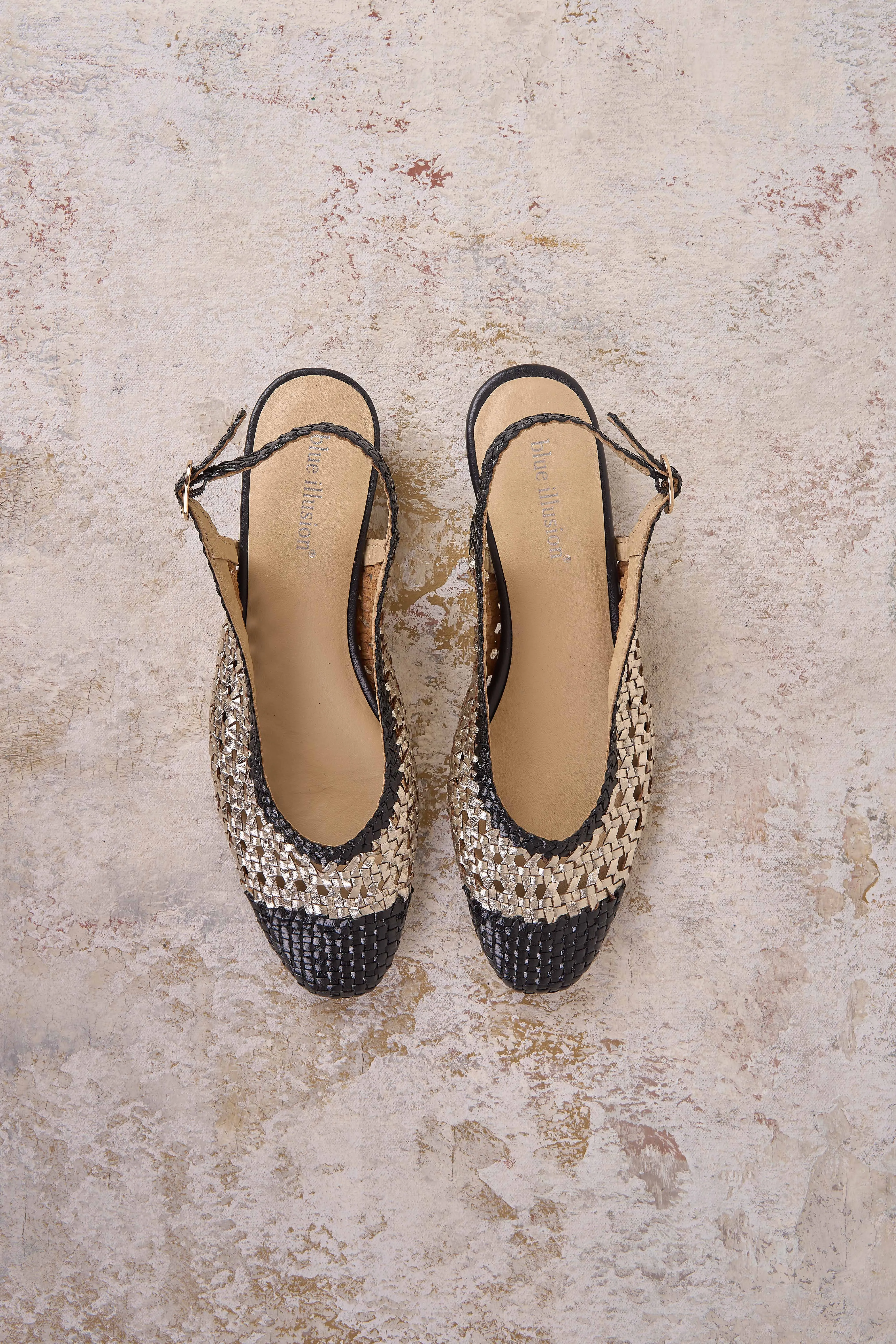 Verona Woven Sling Back Flat