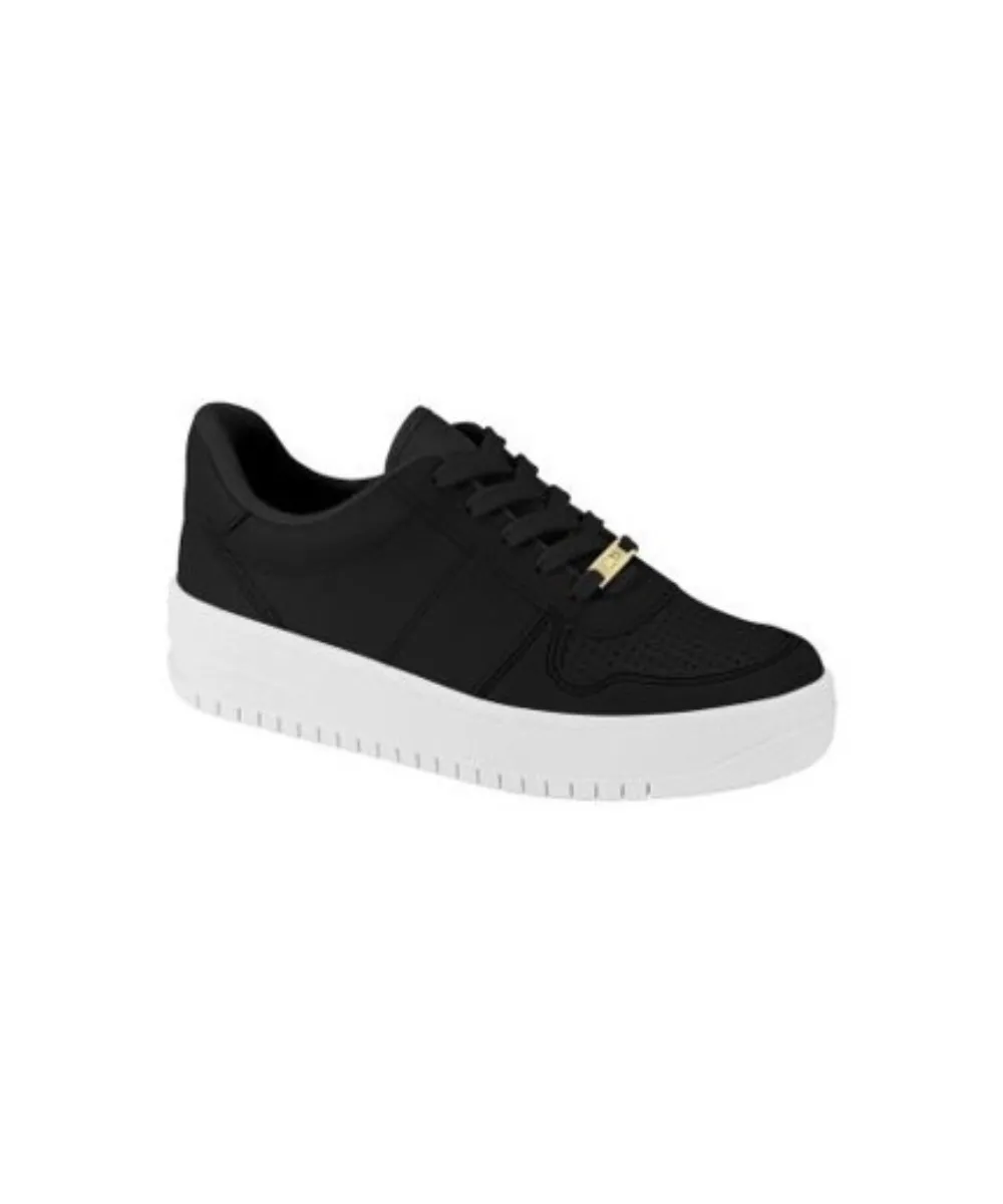 VIZZANO WOMEN TRAINERS IN BLACK WITH WHITE SOLE