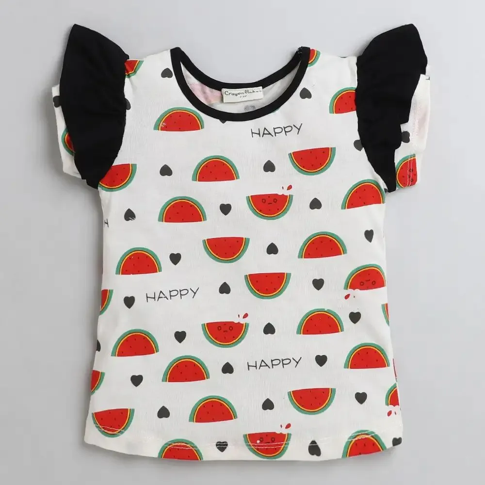 Watermelon with Frill Leggings Set