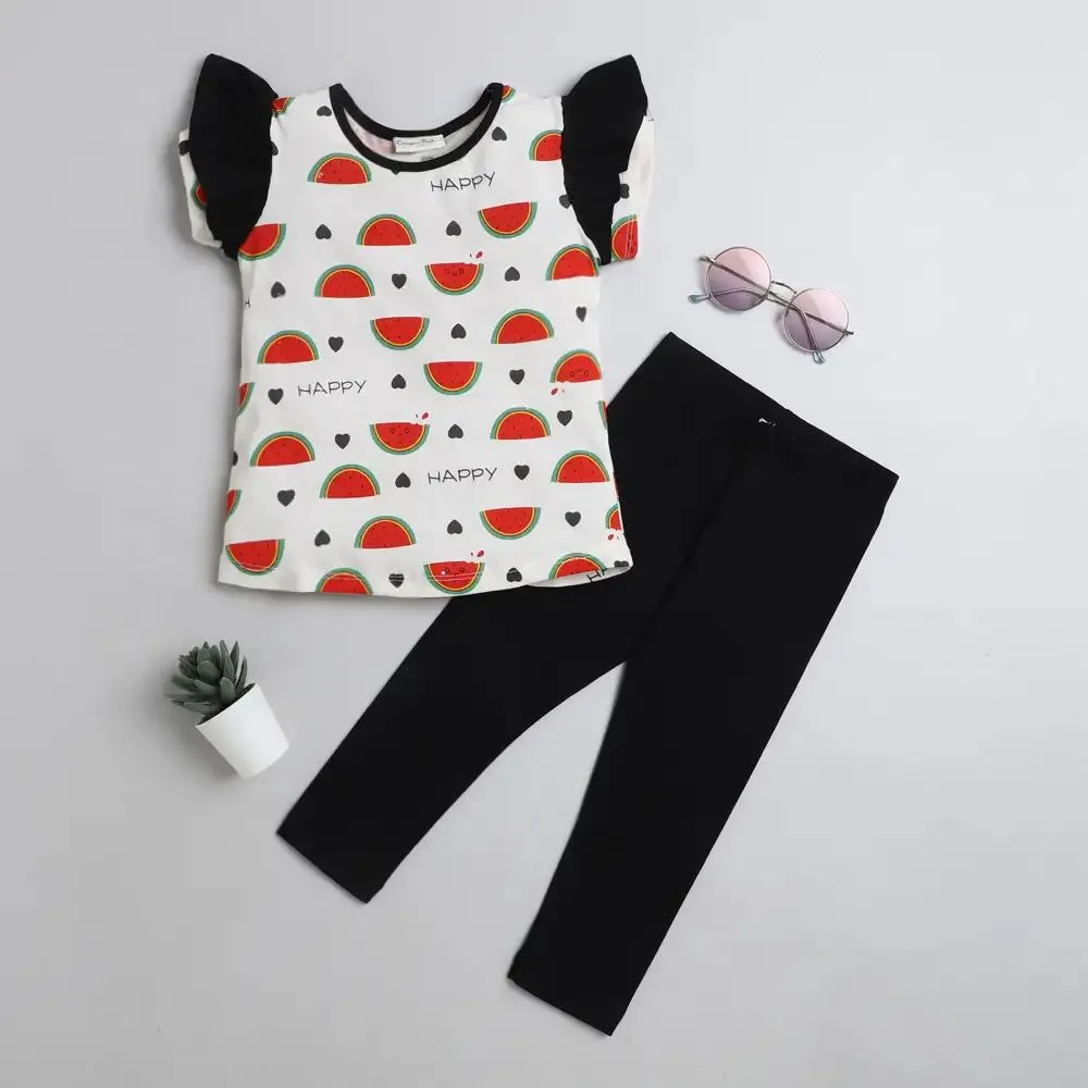 Watermelon with Frill Leggings Set