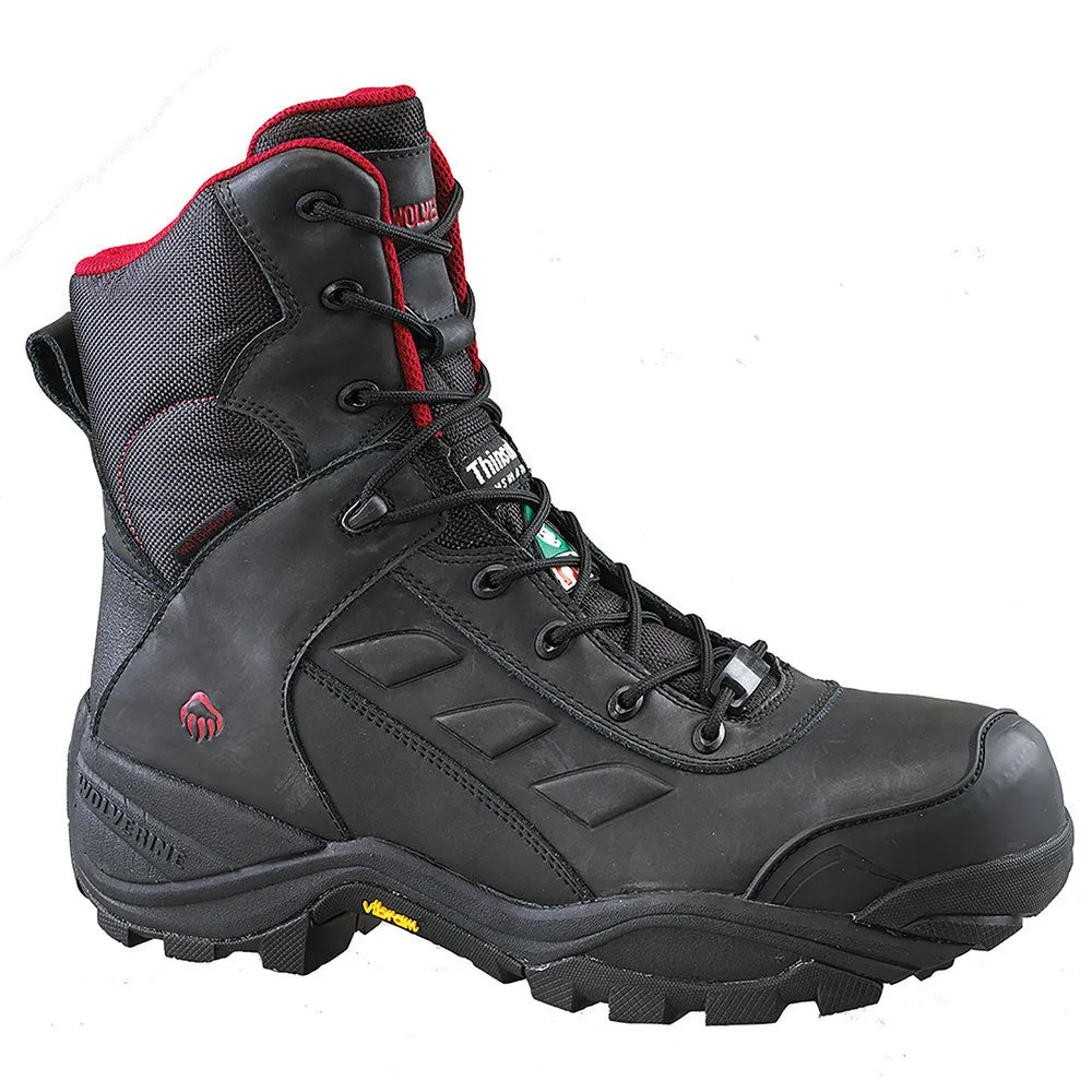 Wolverine Growler 8" Men's Composite Toe Work Boots - Black