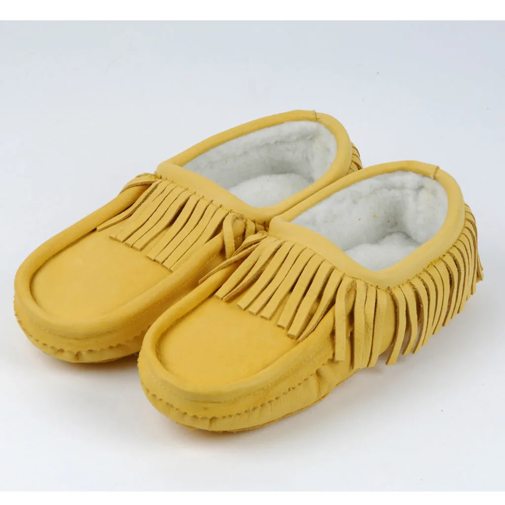 Women's Buttersoft Cowhide Fringed Moccassin