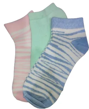 Women's fashionable striped short socks (three pairs)