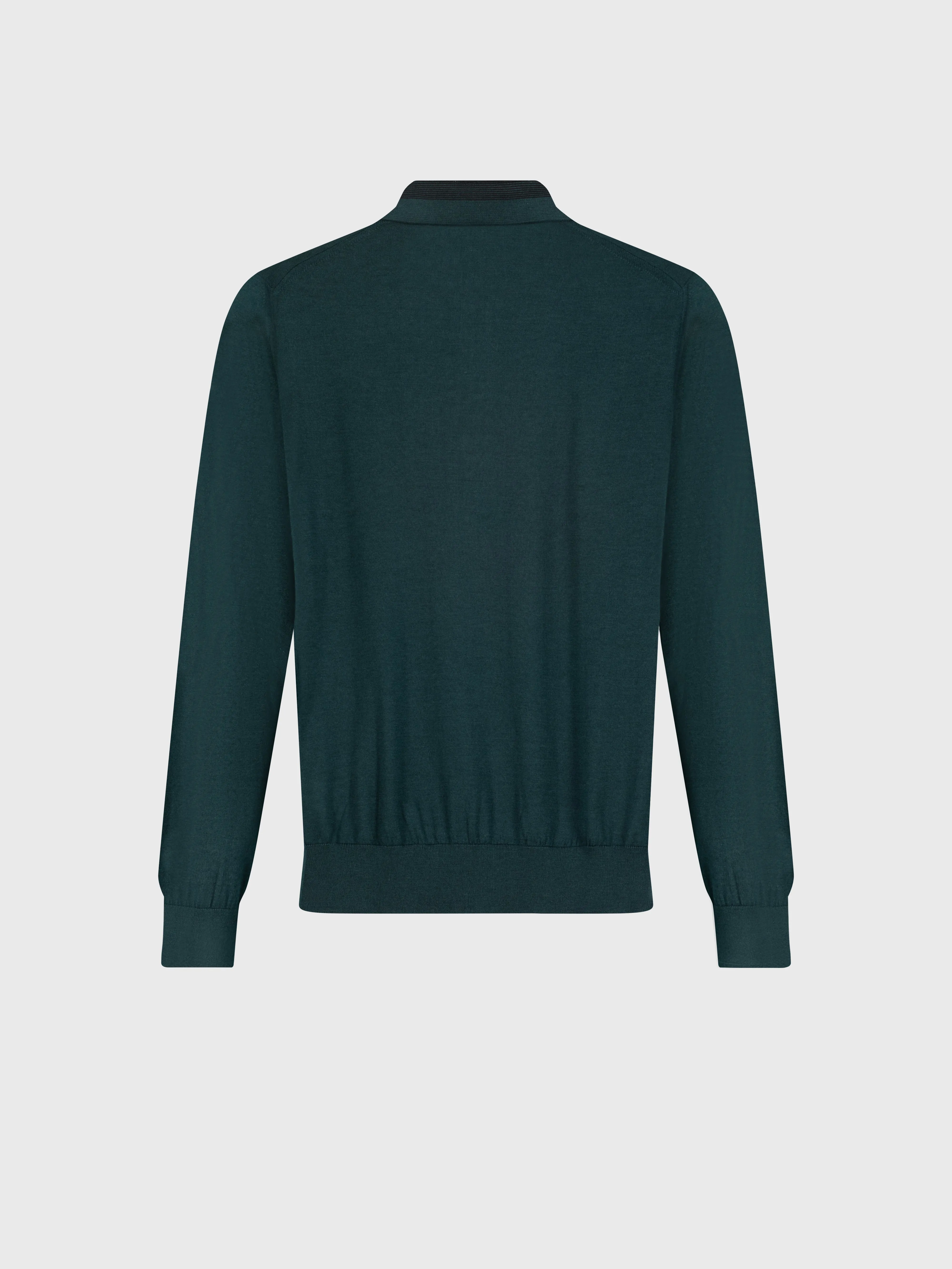 Zipped Polo Shirt Dark Green